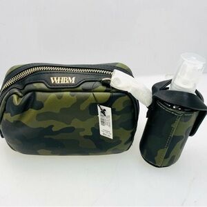 WHBM Camo Beauty Cosmetic Case Spray Bottle Set